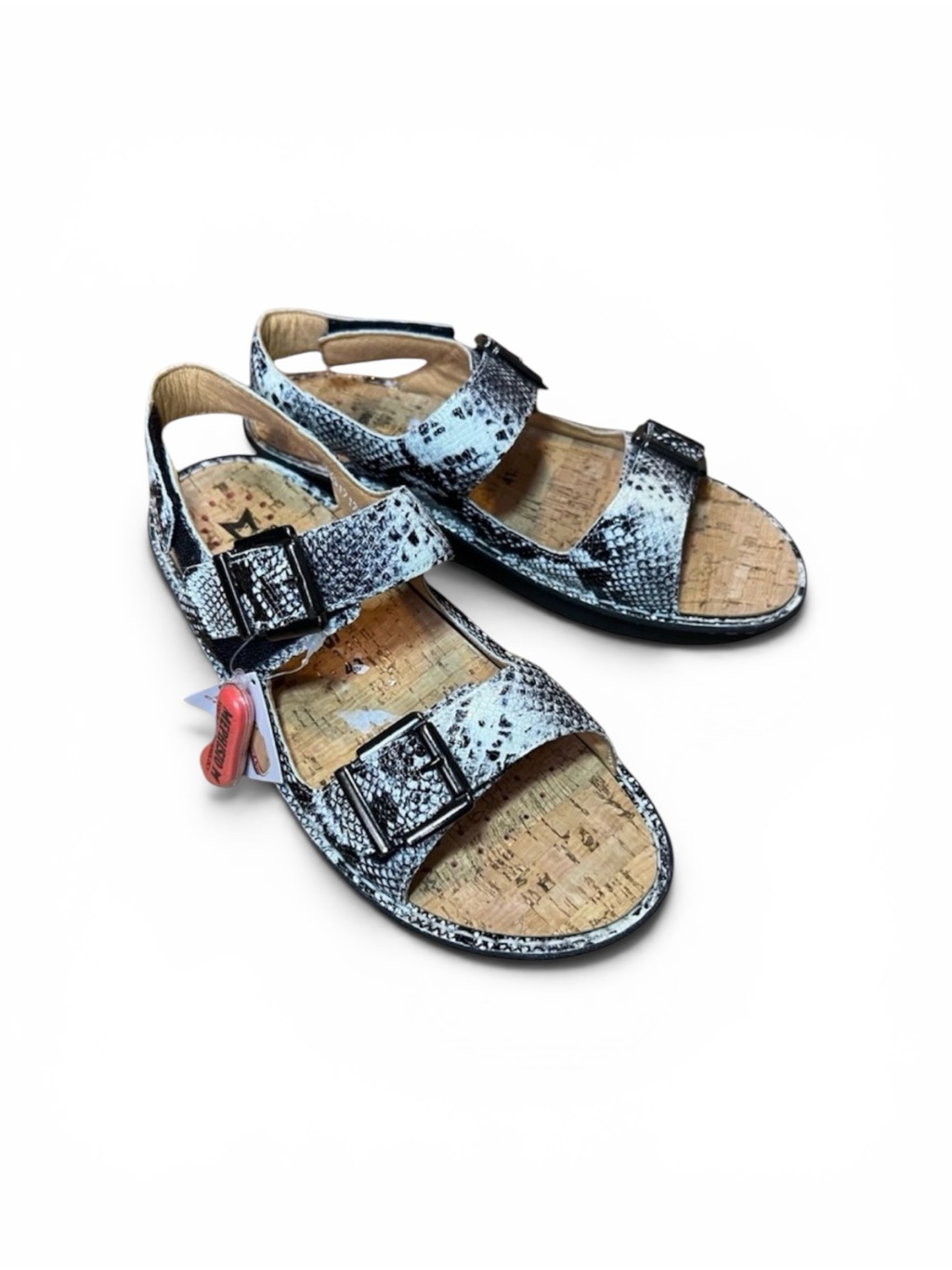 New Mephisto Snake Print Comfort Sandal Sz 41